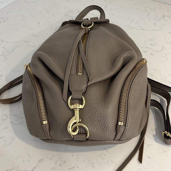 REBECCA MINKOFF FRINGE TRIM LEATHER BACKPACK - Picture 5 of 12